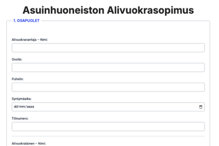 Alivuokrasopimus