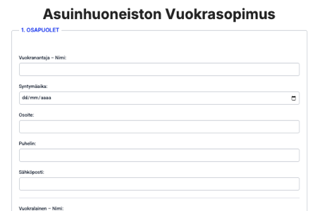Asuinhuoneiston vuokrasopimus